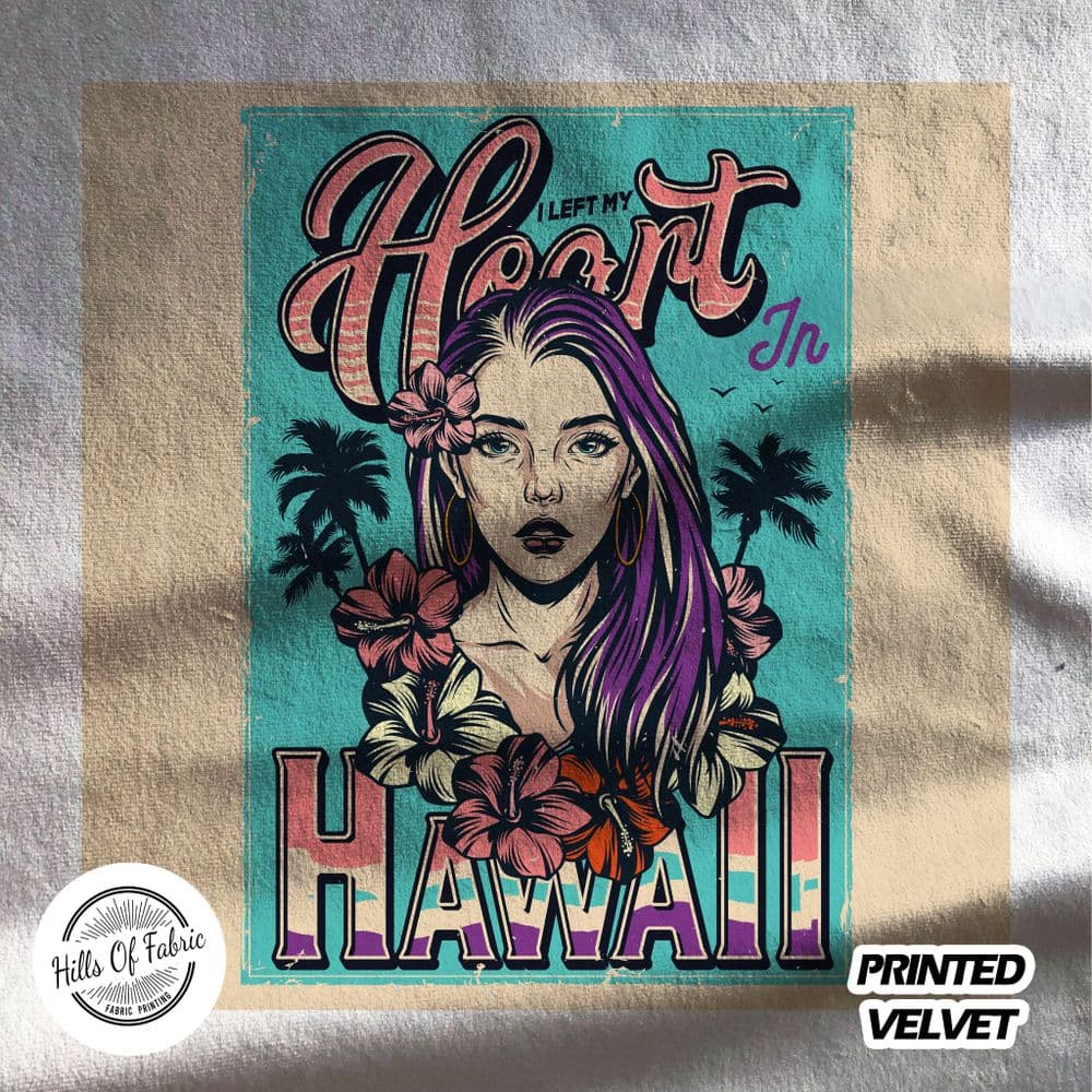 heart in hawaii Fabric Panel