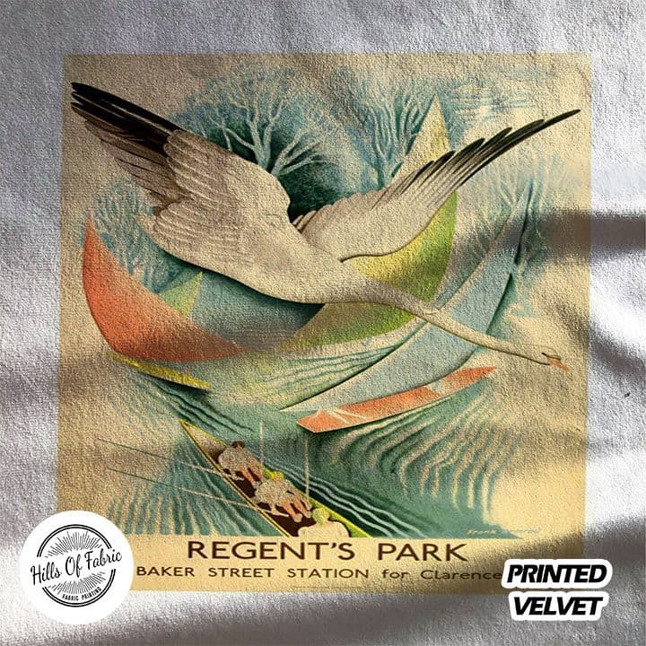 london underground regent park poster Fabric Panel