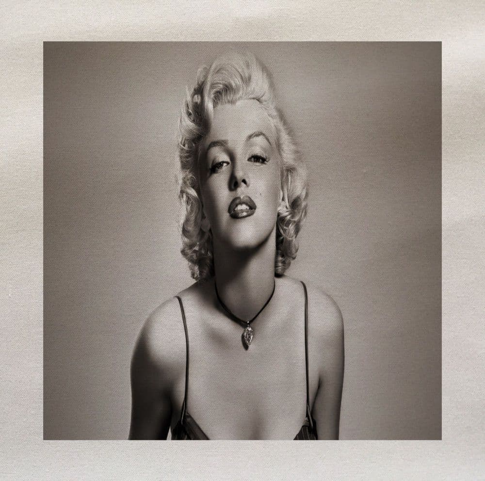Marilyn Monroe Grey Icon Printed Fabric Panel