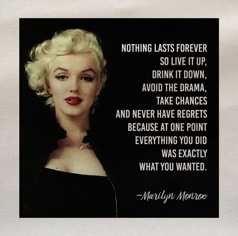 Marilyn Monroe Nothing Lasts Printed Fabric Panel