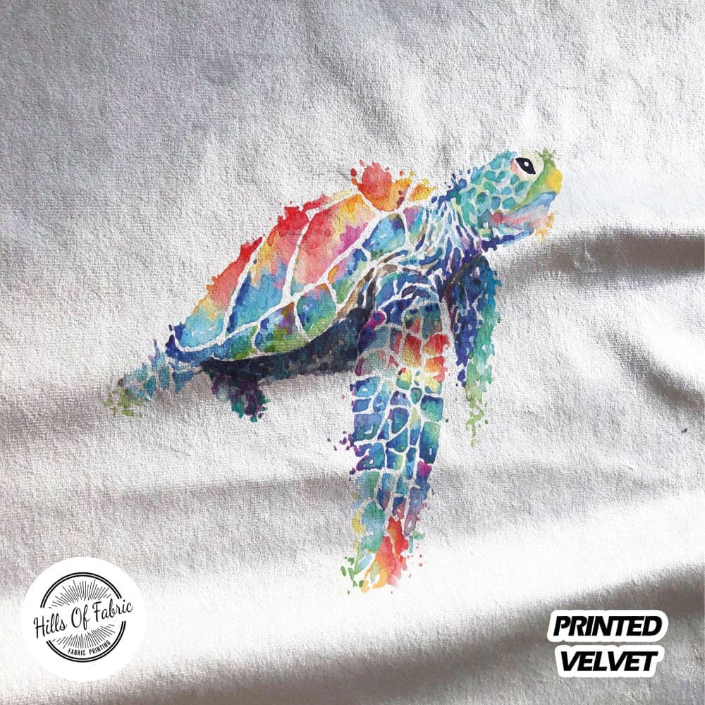 sea turtle - Printed Fabric Panel