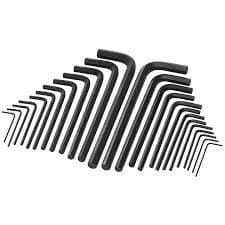 25pc long series hex keys Metric & AF