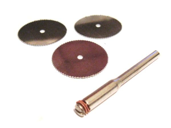 4pc Mini saw rotary wheels 20mm steel cutting discs with 3.1mm mandrel