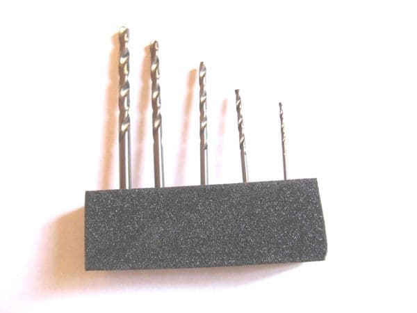 5pc Mini cobalt drill bit set 1mm -3mm