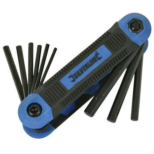9pc Imperial Folding Hex Key Set