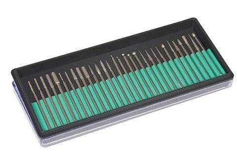 Diamond engraving burr set 30pc mini burs 2.35mm shanks