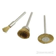 Mini Brassed Steel Rotary Brush Set