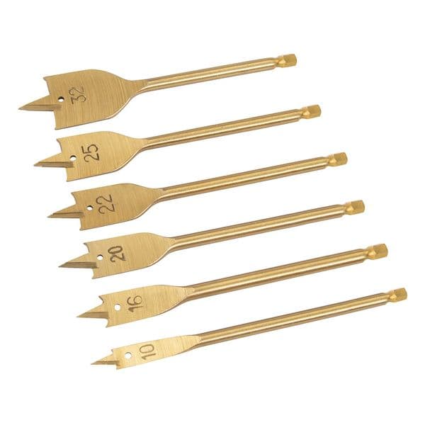 Titanium Coated Wood spade drill bit set