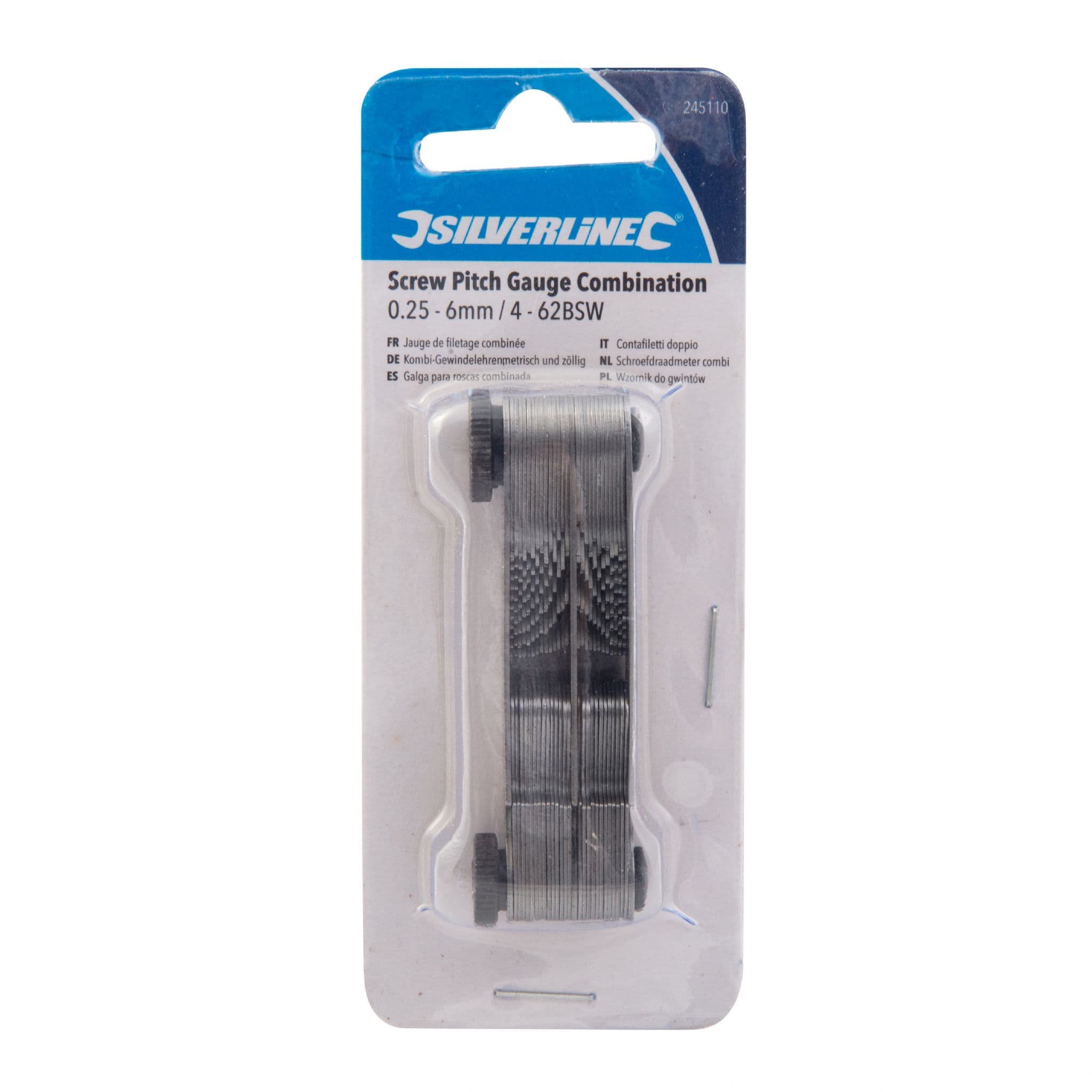 Silverline 245110 Screw Pitch Gauge Combination