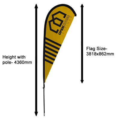 Large Teardrop Flag