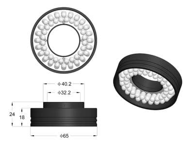 32mm LED Large Direct Ring Light for Auto-focus Microscope