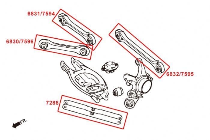 BMW E92 Hardrace Rear Toe Control Arm Adjustable Rubber