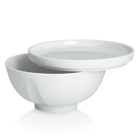 Degrenne Paris 'L'Econome by Starck' Porcelain White Turnip Round Bowl 14cm