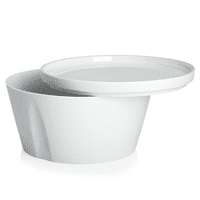 Degrenne Paris 'L'Econome by Starck' Porcelain White Turnip Straight Bowl 18cm