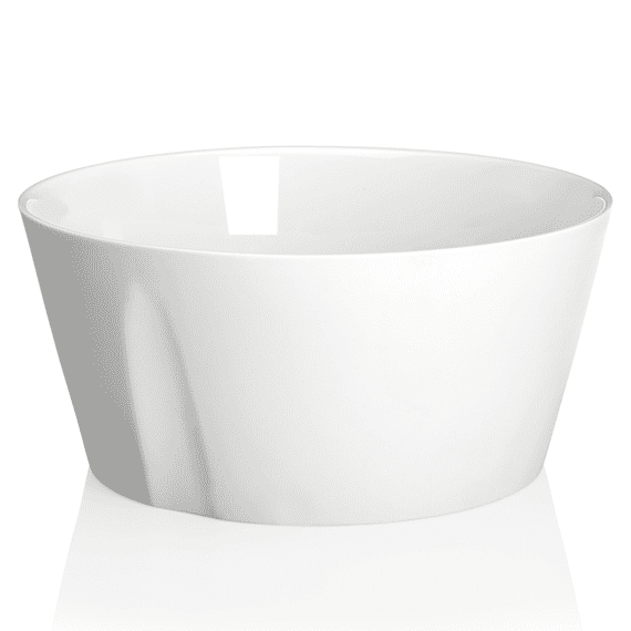 Degrenne Paris 'L'Econome by Starck' Porcelain White Turnip Straight Bowl 18cm