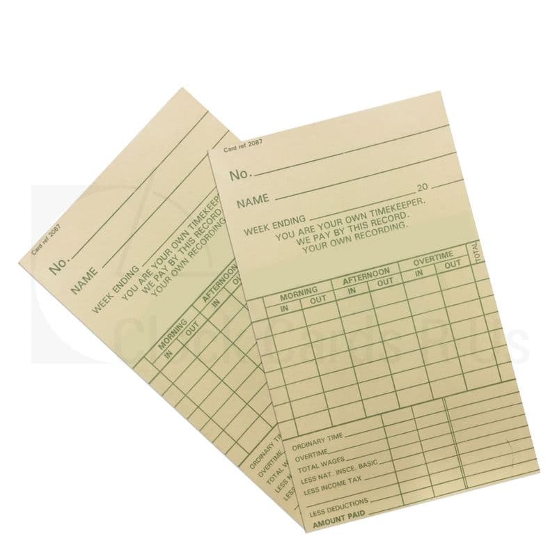 10-100017-UK1 Time Clock Cards