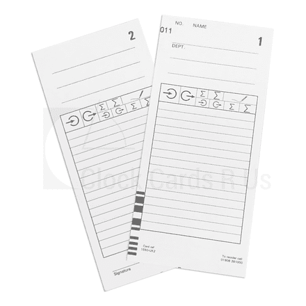 1550-UK2 Time Clock Cards Pk1000