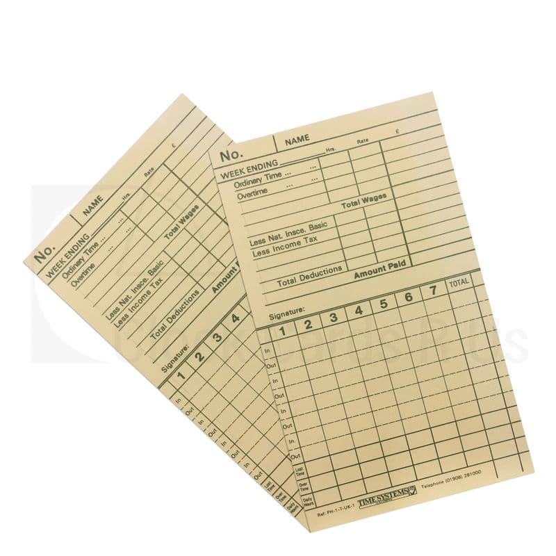 CC103 Time Clock Cards