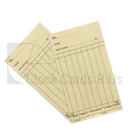 G.T. 8 Time Clock Cards