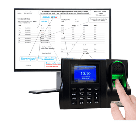 GeoTime 10+ | Fingerprint clocking in machine