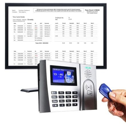 ProxTime 100 | RFID tag clocking in machine including 15 tags