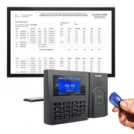 ProxTime 100 | RFID tag clocking in machine including 15 tags
