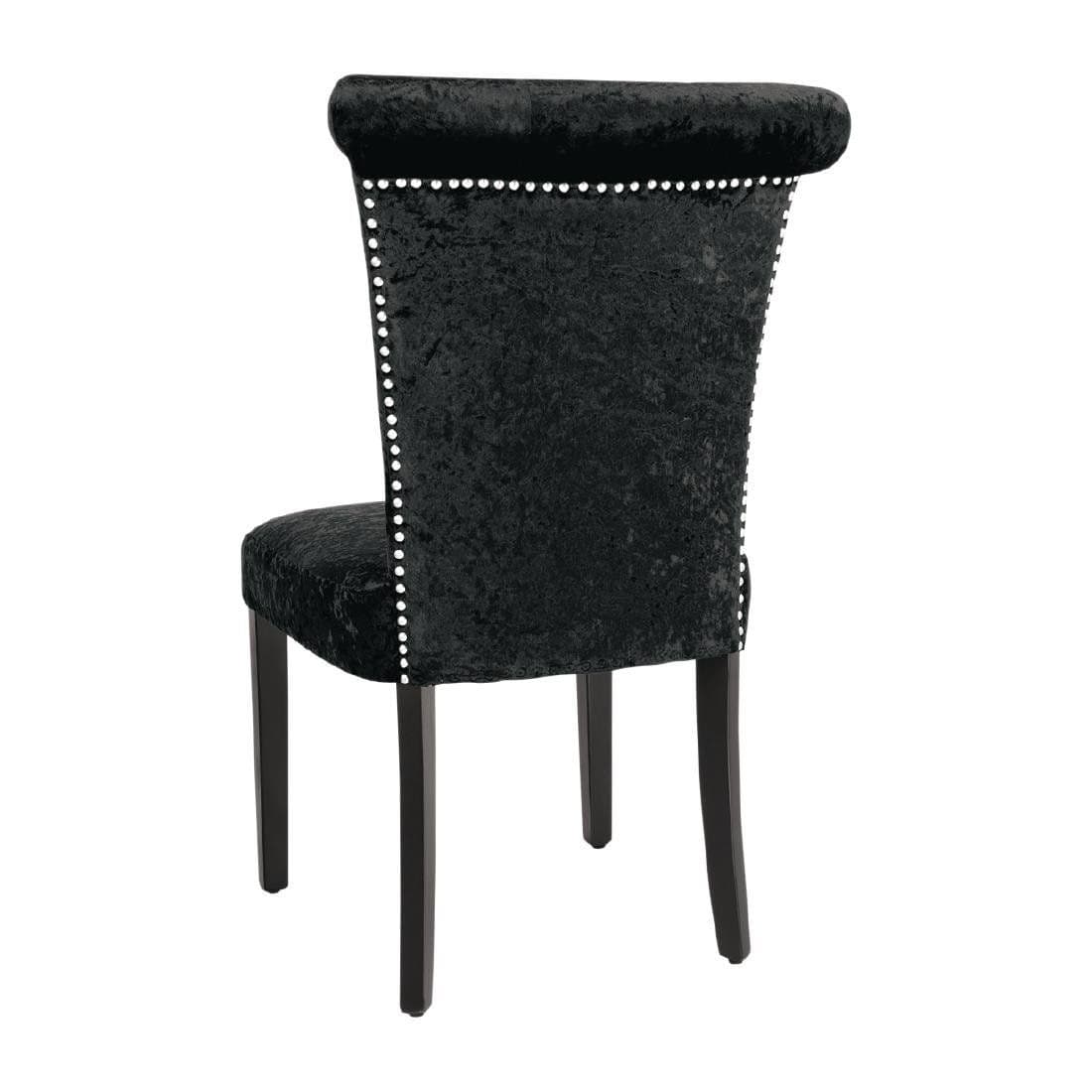 Crushed Velvet Dining Chair Black