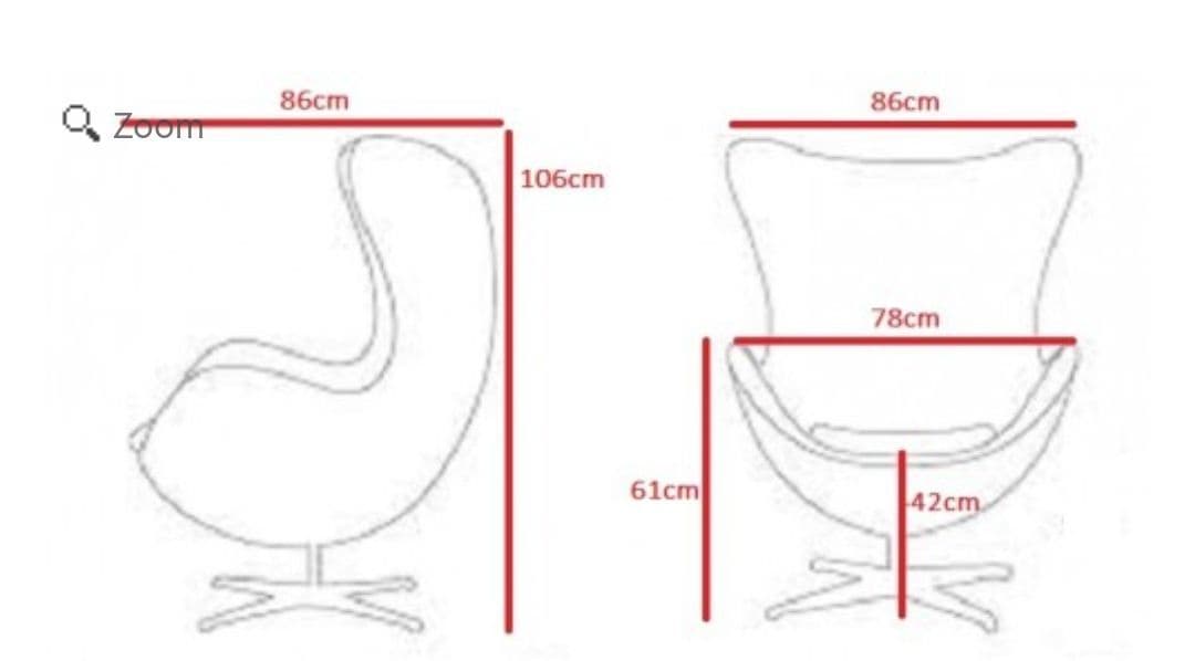 Jacobsen Inspired Cashmere Egg Chair Green