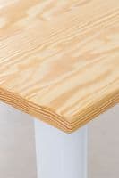 Tolix Square High Table (60x60) - White And Natural Wood