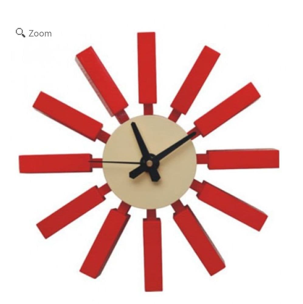 Wall Clock Block Clock - Red