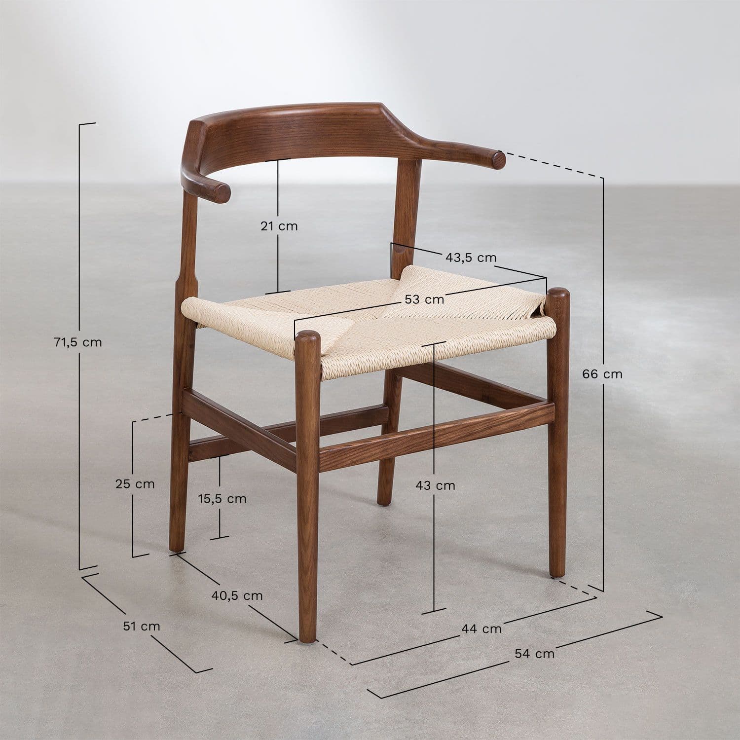 Wooden Dining Chair / Natural Wood