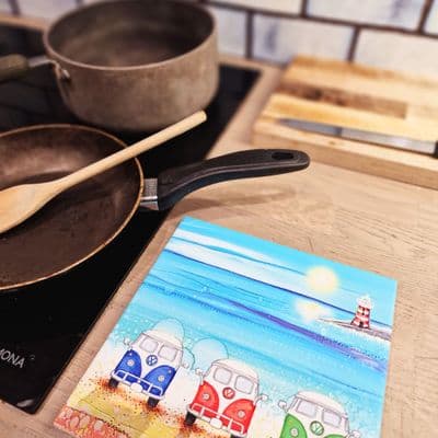 3 Campervan Ceramic Trivet