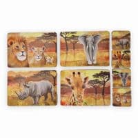 Africa Animals Placemat and Coaster Set