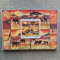 Africa Silhouette Animal Placemat and Coaster Set