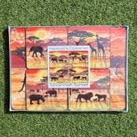 Africa Silhouette Animal Placemat and Coaster Set