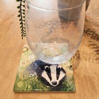 Badger Ceramic Coaster - Woodland Wildlife