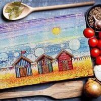 Beach Hut Bunting Worktop Saver