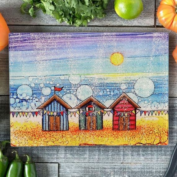 Beach Hut Bunting Worktop Saver