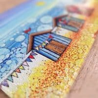 Beach Hut Bunting Worktop Saver