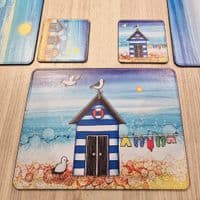 Beach Hut Placemat and Coaster Set (BDBD)