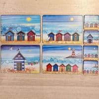 Beach Hut Placemat and Coaster Set (BDBD)