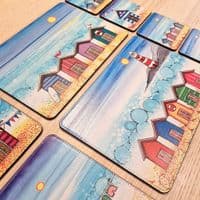 Beach Hut Placemat and Coaster Set (BDBD)