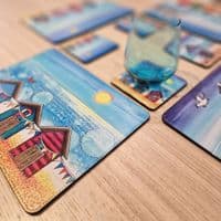 Beach Hut Placemat and Coaster Set (BDBD)
