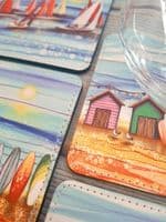 Beach Hut Sea Placemat and Coaster Set (BTS)
