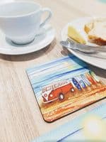 Beach Hut Sea Placemat and Coaster Set (BTS)