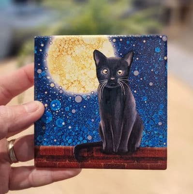 Black Cat Coaster