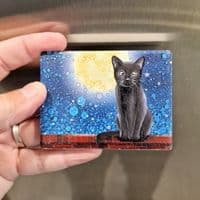 Black Cat Magnet