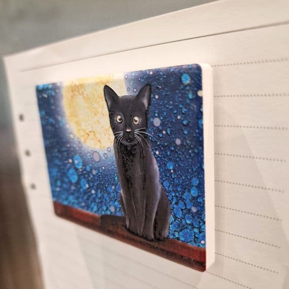 Black Cat Magnet