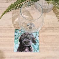 Black Cockerpoo Coaster