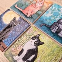 Black & White Cat Coaster
